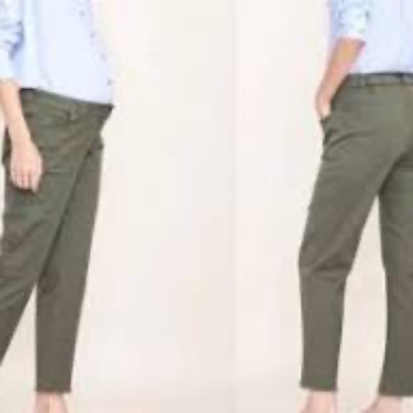 HATCH Maternity Cropped Pant with Raw Hem in Sage (Size 2) - Picture 1 of 3